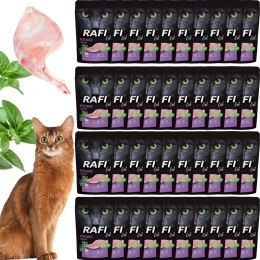 RAFI Karma Mokra Pasztet Dla Kotów Sterylizowanych z Królikiem 100g x 40 szt. RAFI