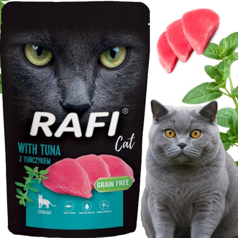 RAFI Karma Mokra Pasztet Dla Kotów Sterylizowanych z Tuńczykiem 100g - 1 szt. RAFI