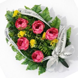 Wiązanka pogrzebowa wieniec na pogrzeb sztuczne kwiaty