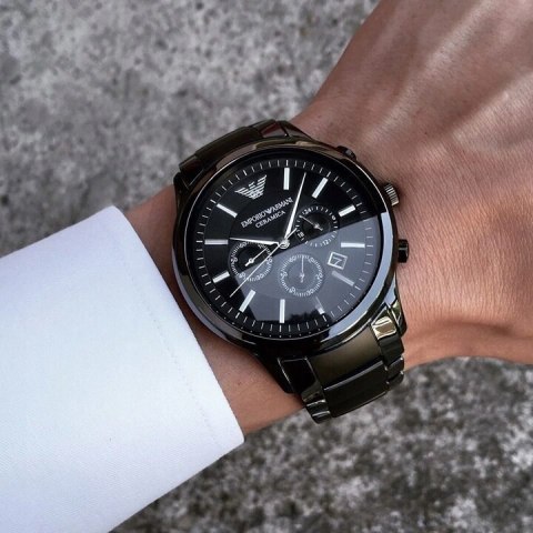 ZEGAREK MĘSKI EMPORIO ARMANI AR1451 - CERAMICA + BOX