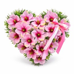 Serce stroik na cmentarz grób sztuczne kwiaty na pomnik