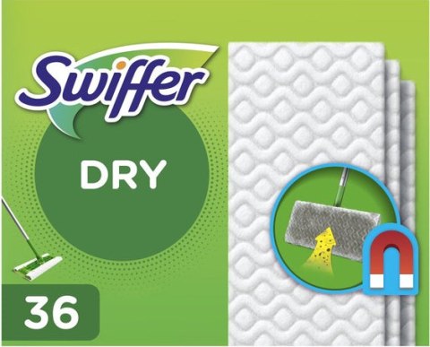 Swiffer Dry Ściereczki Podłogowe Do Mopa - Wkłady Elektrostatyczne 36 szt. Swiffer