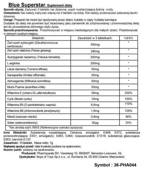 Blue Superstar - Stimulating Capsules