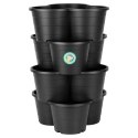 Doniczka ogrodowa plastikowa czarna kaskadowa piętrowa 4 szt. VILDE 339510