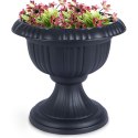 Doniczka ogrodowa plastikowa szara kielich 39x36 cm VILDE 339423