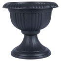 Doniczka ogrodowa plastikowa szara kielich 39x36 cm VILDE 339423