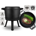 Kociołek żeliwny demontowany 8l garnek + patelnia grill BD-480 348000