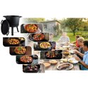 Kociołek żeliwny demontowany 8l garnek + patelnia grill BD-480 348000