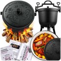 Kociołek żeliwny emaliowany garnek 11l na ognisko grill BD-481 348110