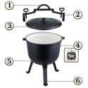 Kociołek żeliwny emaliowany garnek 11l na ognisko grill BD-481 348110