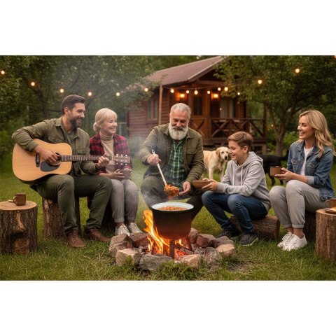 Kociołek żeliwny emaliowany garnek 11l na ognisko grill BD-481 348110