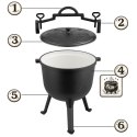 Kociołek żeliwny emaliowany garnek 8l na ognisko grill BD-481 348100