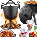 Kociołek żeliwny emaliowany garnek 8l na ognisko grill BD-481 348100