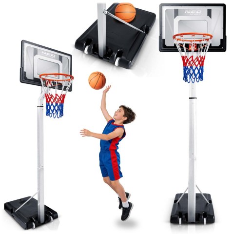 Kosz do koszykówki 150-260cm regulowany wolnostojący stabilny mobilny Neo-Sport NS-281
