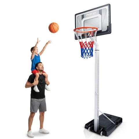 Kosz do koszykówki 150-260cm regulowany wolnostojący stabilny mobilny Neo-Sport NS-281