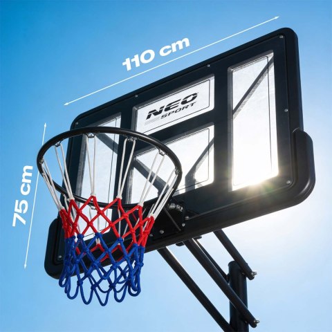 Kosz do koszykówki regulowany 170-305cm stabilny duży Neo-Sport NS-283