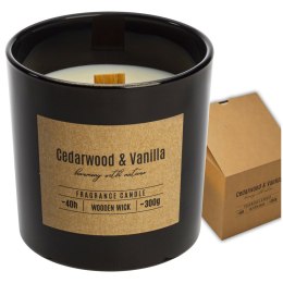 VALPE Świeca Zapachowa Z Drewnianym Knotem DRZEWO CEDROWE - WANILIA 190g sn82-095-81 VALPE