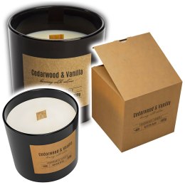 VALPE Świeca Zapachowa Z Drewnianym Knotem DRZEWO CEDROWE - WANILIA 190g sn82-095-81 VALPE