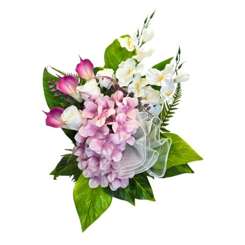 Bukiet flakon stroik na cmentarz kompozycja kwiatowa na grób