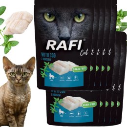RAFI Karma Mokra Pasztet Dla Kota z Dorszem 100g x 10 szt. RAFI
