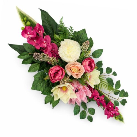 Stroik na cmentarz sztuczne kwiaty wiązanka miska na grób