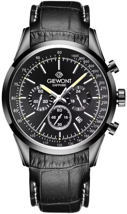 Zegarek Męski Giewont Chronograph Sapphire Czarny GW7650-A4