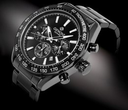 Zegarek Męski Giewont Chronograph Sapphire Czarny GW9580-B2