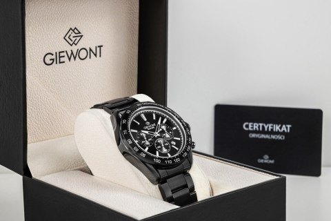 Zegarek Męski Giewont Chronograph Sapphire Czarny GW9580-B2