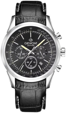 Zegarek Męski Giewont Chronograph Sapphire Srebrno Czarny GW7650-A2