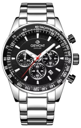 Zegarek Męski Giewont Chronograph Sapphire Srebrno Czarny GW9140-B1