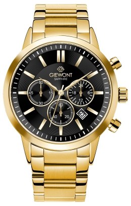 Zegarek Męski Giewont Chronograph Sapphire Złoto Czarny GW8510-B5