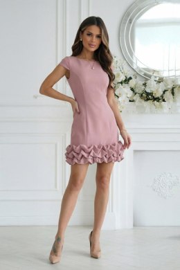 343-20 Nowoczesna Mini Z Efektownym Wykończeniem - brudny róż