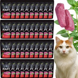 RAFI Karma Mokra Pasztet Dla Kota z Cielęciną 100g x 40 szt. RAFI