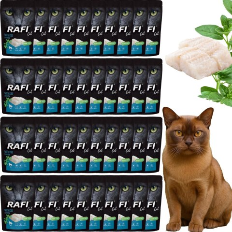 RAFI Karma Mokra Pasztet Dla Kota z Dorszem 100g x 40 szt. RAFI