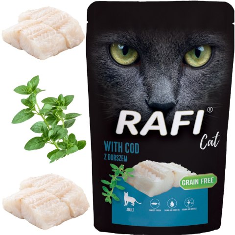 RAFI Karma Mokra Pasztet Dla Kota z Dorszem 100g x 40 szt. RAFI