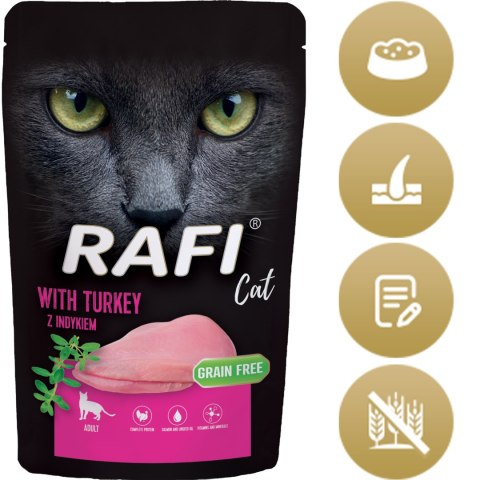 RAFI Karma Mokra Pasztet Dla Kota z Indykiem 100g x 10 szt. RAFI
