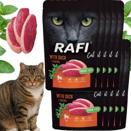 RAFI Karma Mokra Pasztet Dla Kota z Kaczką 100g x 10 szt. RAFI