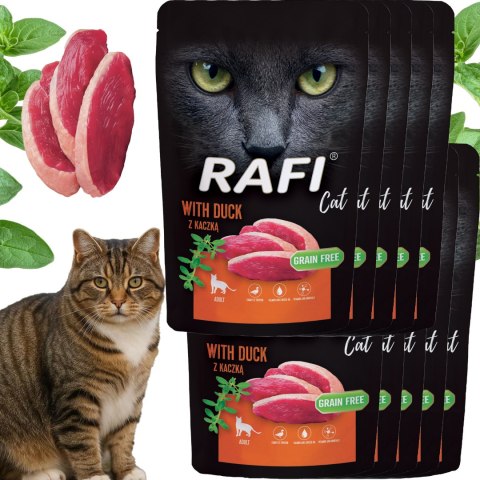 RAFI Karma Mokra Pasztet Dla Kota z Kaczką 100g x 10 szt. RAFI