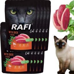 RAFI Karma Mokra Pasztet Dla Kota z Kaczką 100g x 10 szt. RAFI