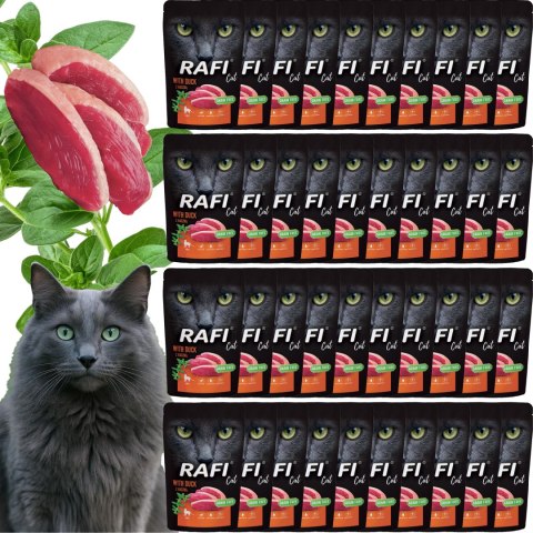 RAFI Karma Mokra Pasztet Dla Kota z Kaczką 100g x 40 szt. RAFI