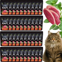 RAFI Karma Mokra Pasztet Dla Kota z Kaczką 100g x 40 szt. RAFI