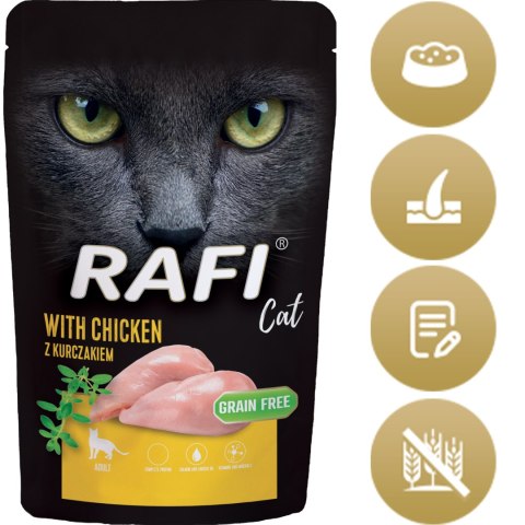 RAFI Karma Mokra Pasztet Dla Kota z Kurczakiem 100g x 10 szt. RAFI