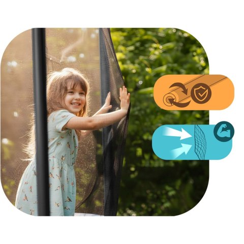 Trampolina ogrodowa prostokątna 10x7ft/305x213cm z siatką zewnętrzną i drabinką Neo-Sport