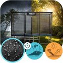 Trampolina ogrodowa prostokątna 12x8ft/366x244cm z siatką zewnętrzną i drabinką Neo-Sport