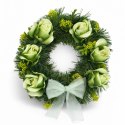 Wianek okrągły stroik wiązanka na cmentarz dekoracja pod znicz