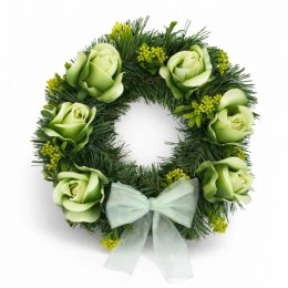 Wianek okrągły stroik wiązanka na cmentarz dekoracja pod znicz