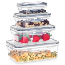 ZESTAW 4 POJEMNIKÓW NA ŻYWNOŚĆ Z POKRYWAMI I USZCZELKAMI 229244