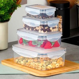 ZESTAW 4 POJEMNIKÓW NA ŻYWNOŚĆ Z POKRYWAMI I USZCZELKAMI 229244