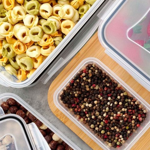 ZESTAW 4 POJEMNIKÓW NA ŻYWNOŚĆ Z POKRYWAMI I USZCZELKAMI 229244