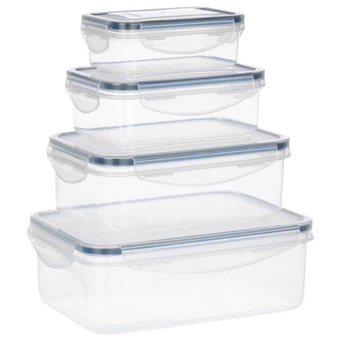 ZESTAW 4 POJEMNIKÓW NA ŻYWNOŚĆ Z POKRYWAMI I USZCZELKAMI 229244